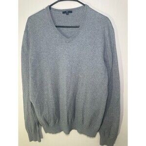 Gap brand Men's Gray v-neck sweater 95% Cotton 5% Cashmere SIZE XL